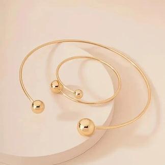 Gold Titanium Steel Hoop Earring